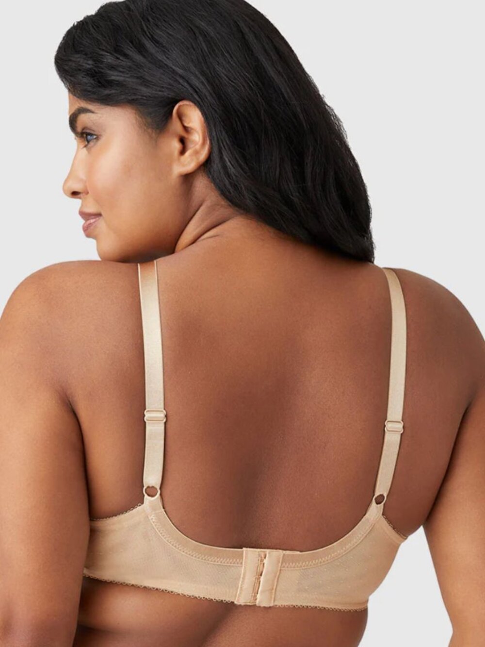 Wacoal 855186 Retro Chic Full Figure Underwire Bra Unlined Lace Cups Beige 38DD - Picture 3 of 6